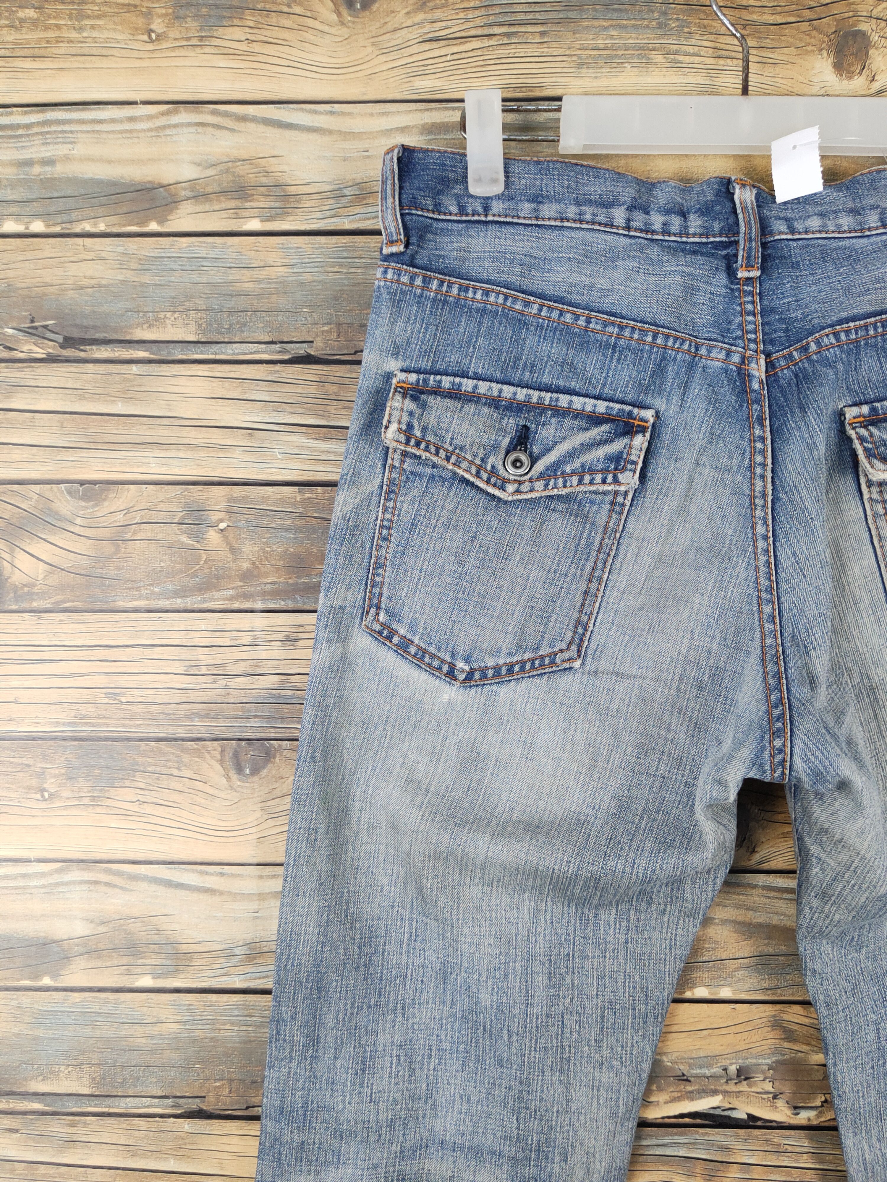 ABAHOUSE Abahouse Blue Distressed Ripped Jeans #W1955 Size US 33 - 8 Thumbnail
