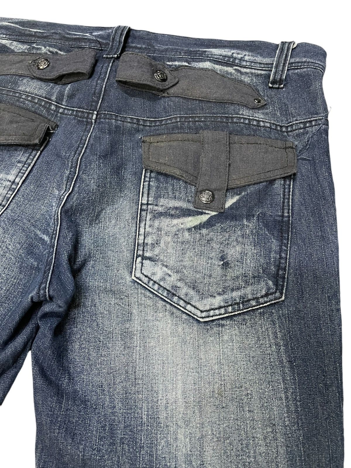 Hysteric Glamour × LOWBOX Lowbox Japan Claw Mark Whiskers Flared Jeans Size US 34 / EU 50 - 18 Thumbnail