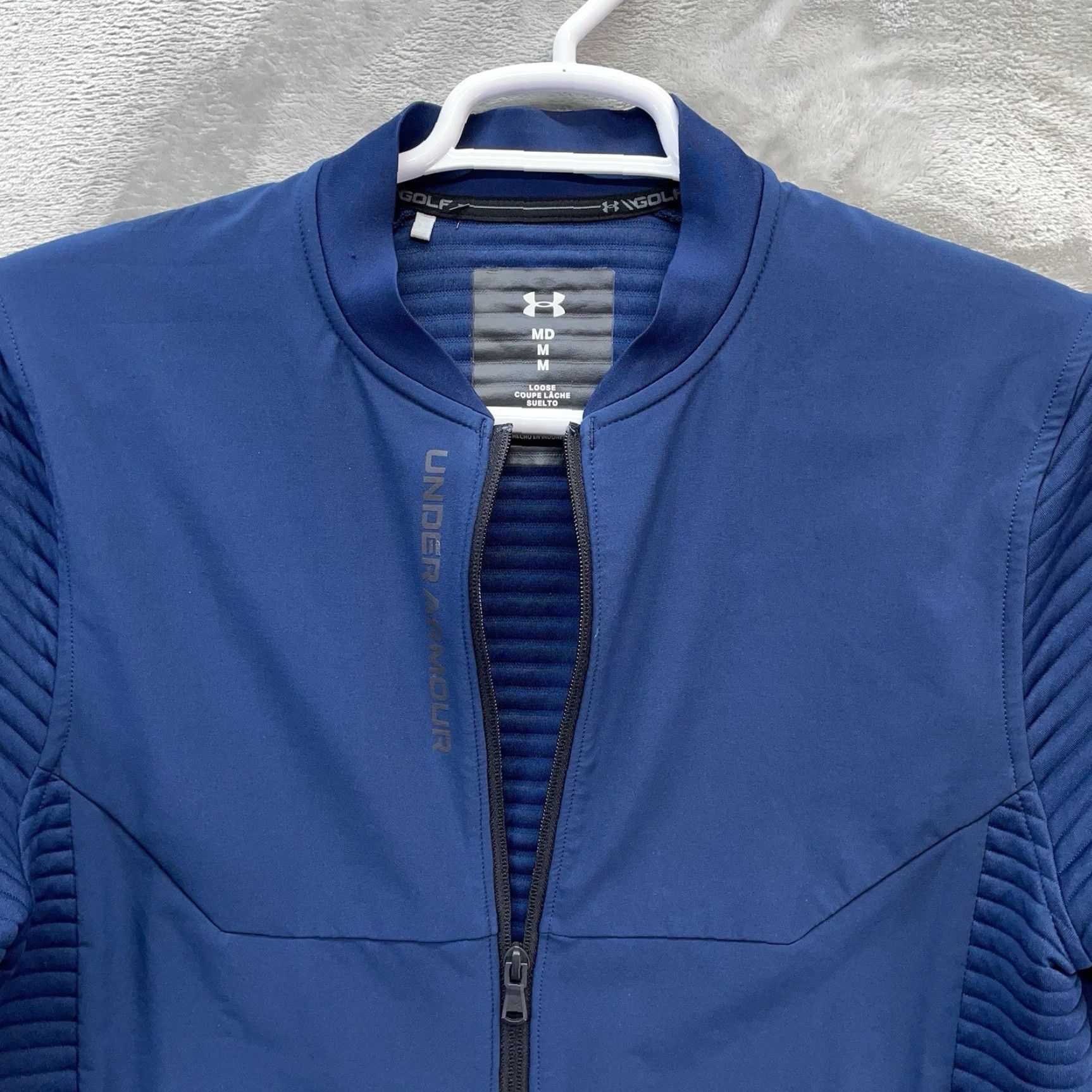 Under Armour Under Armour Golf Jacket Mens M Full Zip Storm Evolution Dayrona Navy Blue Ribbed Stand-Up Collar Solid Polyester Jacket Clothing Size US M / EU 48-50 / 2 - 2 Thumbnail