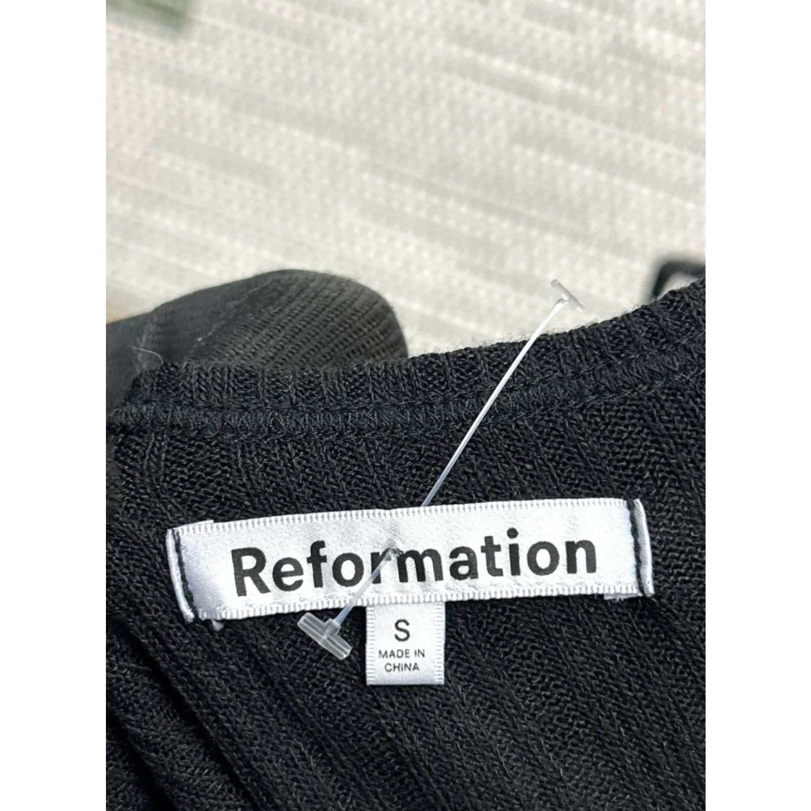 Reformation Reformation Dress Womens Small Black Assymetrical Knit Bodycon Size S / US 4 / IT 40 - 3 Thumbnail