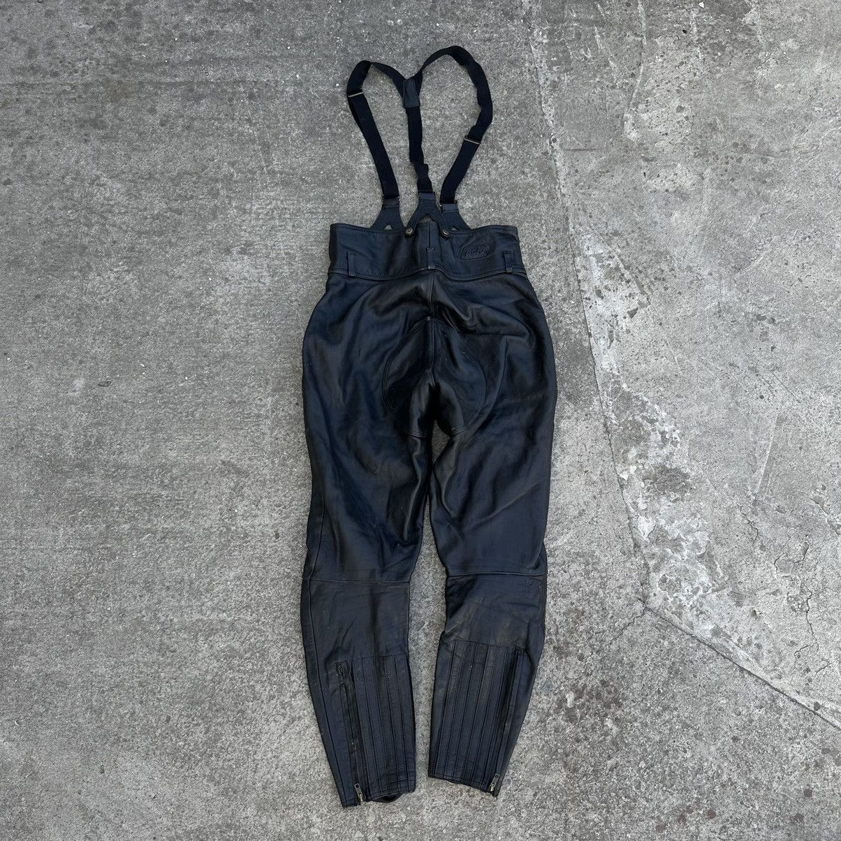 Vintage Vintage Moto Leather Pants Overalls Size 52 Polo Y2K 00s Size US 36 / EU 52 - 2 Thumbnail