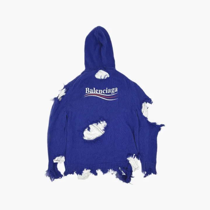 Balenciaga Balenciaga Balenciaga Classic Logo Hoodie Sweater Blue -25 Size US XS / EU 42 / 0 - 3 Thumbnail