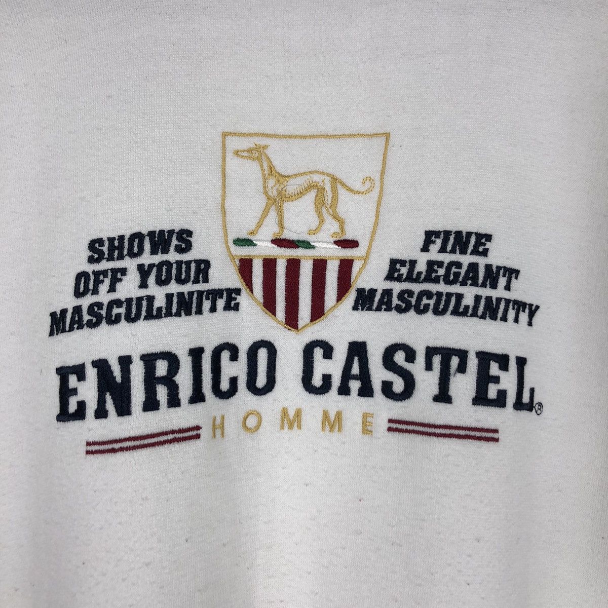 Vintage Enrico Castel Homme Vintage Italian Sweatshirt Medium Size US M / EU 48-50 / 2 - 10 Thumbnail
