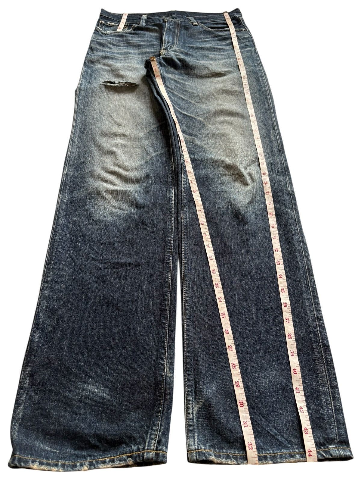 LVC × Levi's × Levi's Vintage Clothing Vintage 90s Levis 502 Mud Wash Distressed Ripped Loose Jean Size US 31 - 13 Thumbnail