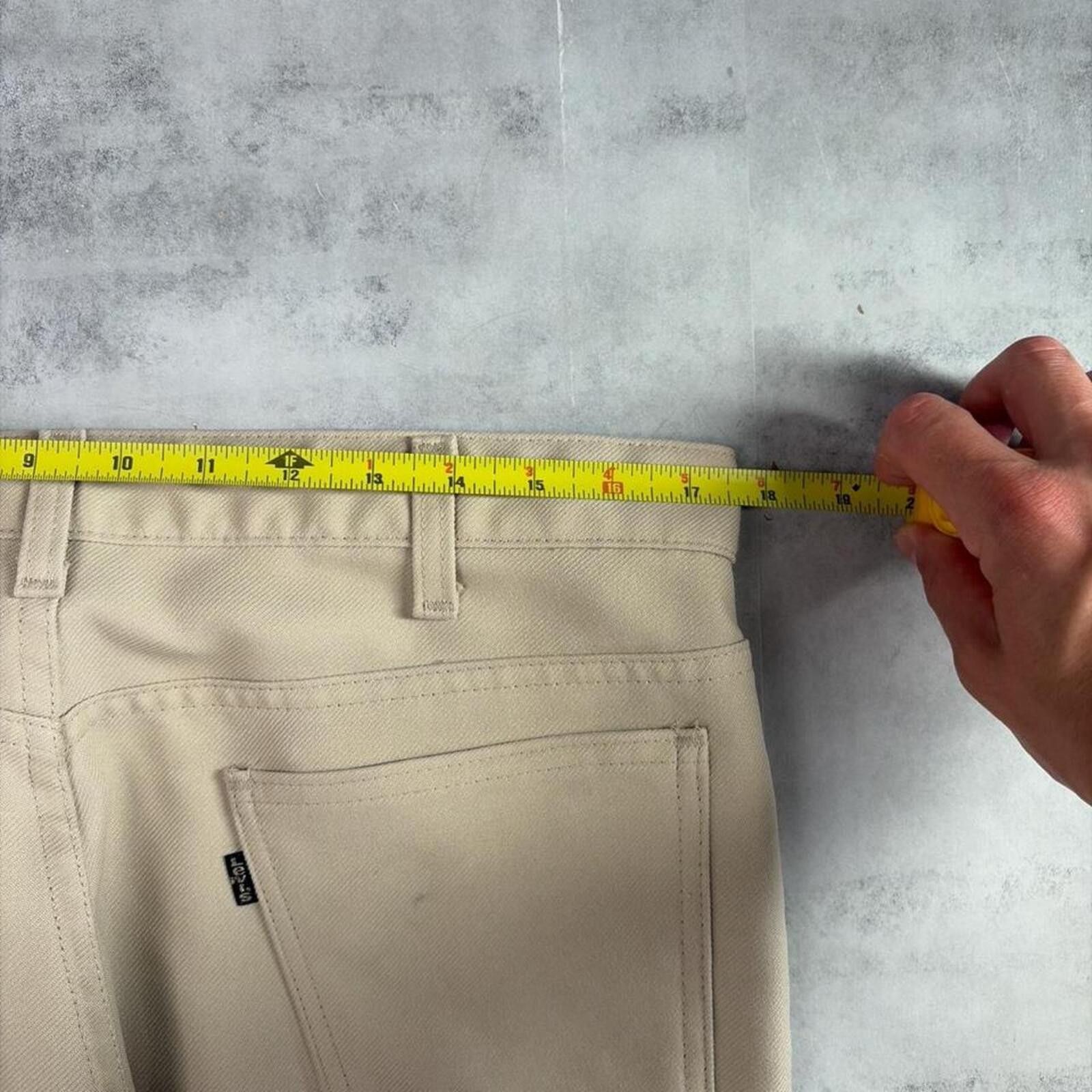 Levi's Vintage 70s Levi’s Sta-Prest Cream Flare Bootcut Dress Pants Size US 34 / EU 50 - 6 Thumbnail