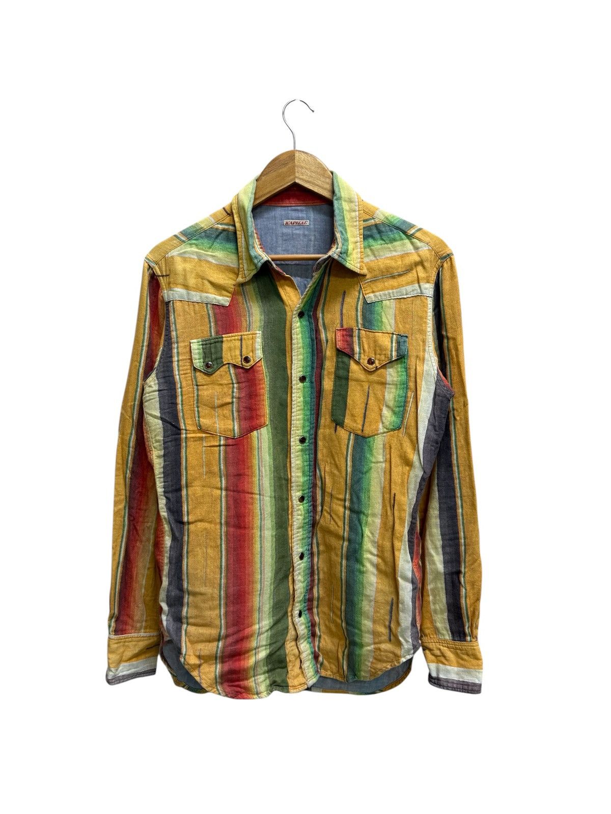 Kapital Ortega Western Pearl Snap Button Native Shirt