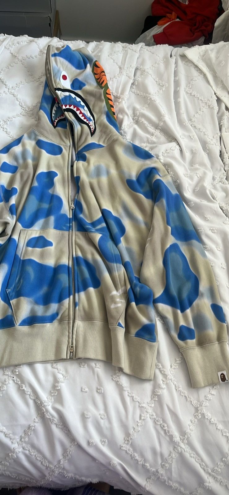 Bape LIQUID CAMO SHARK RELAXED FIT FULL ZIP HOODIE Size US M / EU 48-50 / 2 - 1 Thumbnail