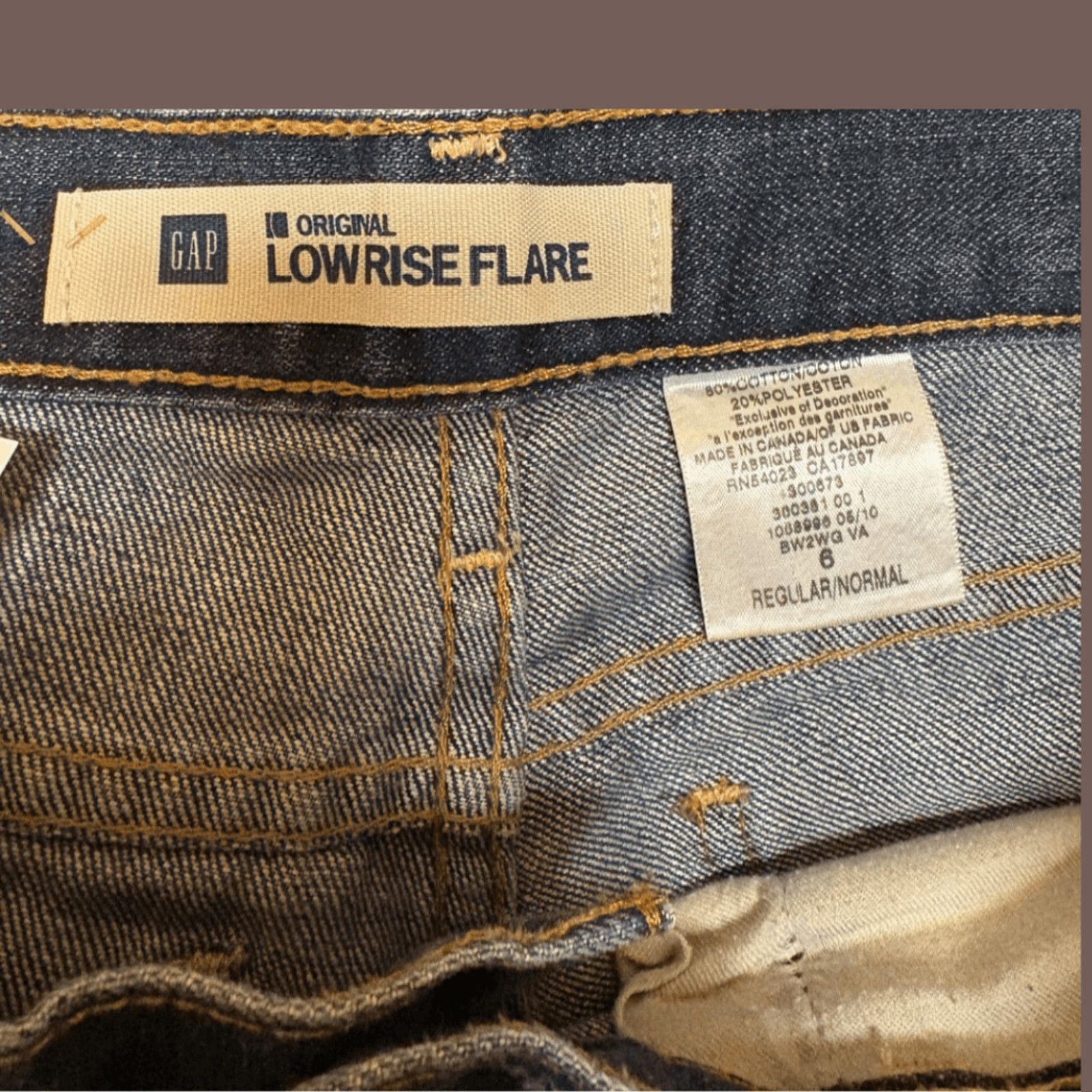 Gap VTG Y2K Flare Jeans | GAP Embroidered Boho | Size 6 Size 28" / US 6 / IT 42 - 2 Thumbnail