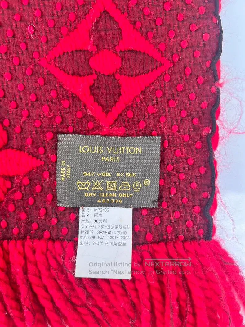 Louis Vuitton Louis Vuitton Red Scarf Size ONE SIZE - 3 Thumbnail