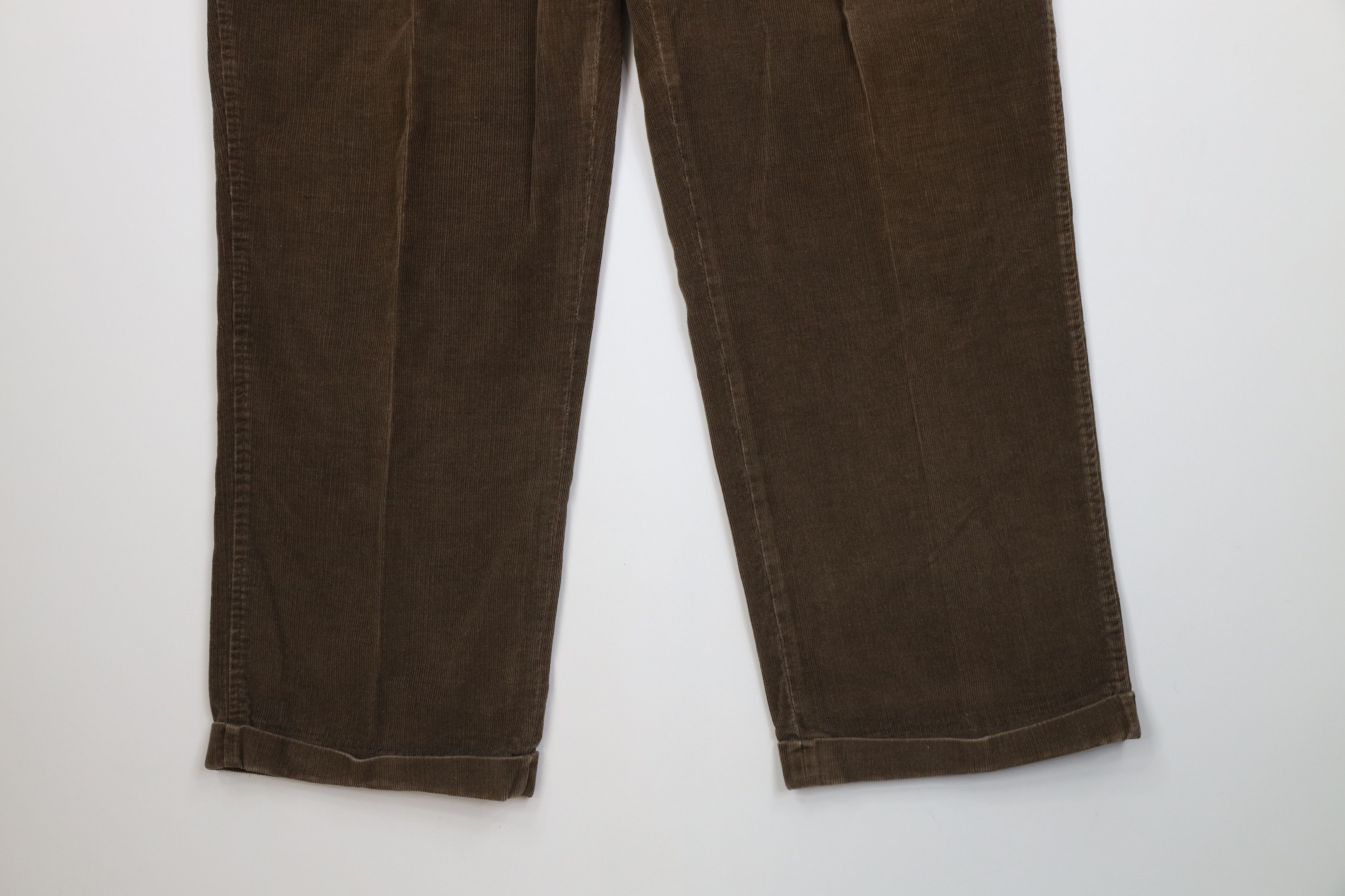 Lands' End Vintage 70s 80s Lands End Wide Leg Corduroy Pants Brown Size US 42 / EU 58 - 4 Thumbnail