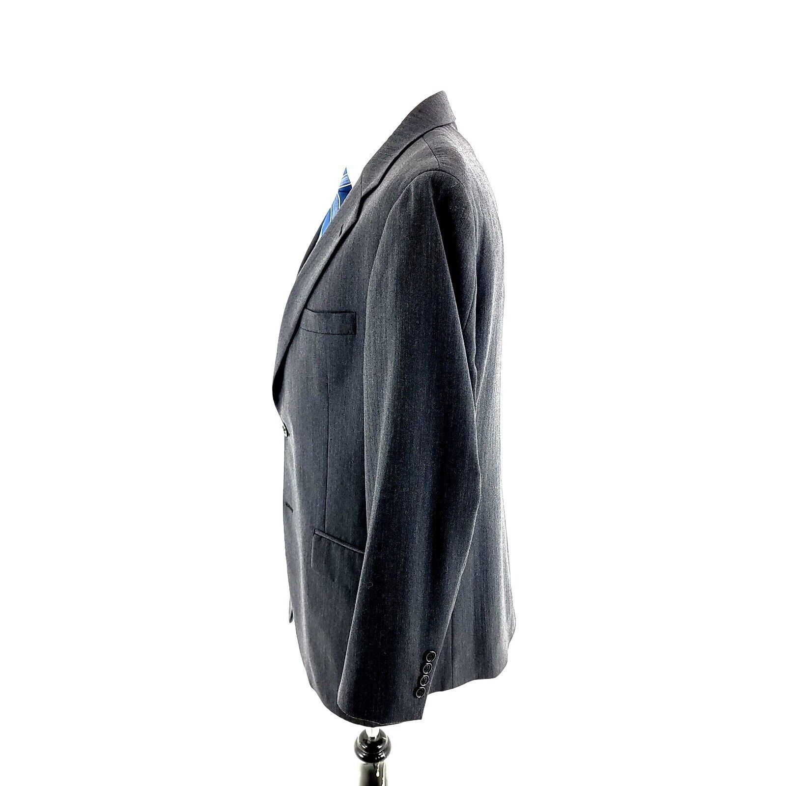 Jos. A. Bank Jos A Bank Signature Wool 2 Button Blazer 40R Gray Herringbo Size 40R - 4 Thumbnail