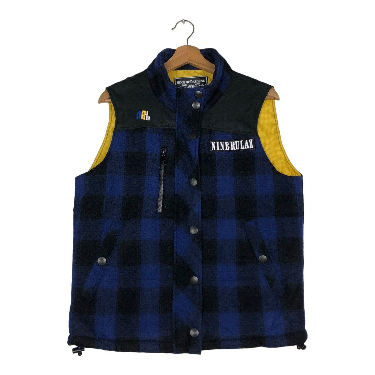 Hysteric Glamour 🔥BIKER VEST JACKET NINE RULEZ JAPAN TARTAN DESIGN PUNK STYLE Size US M / EU 48-50 / 2 - 1 Thumbnail