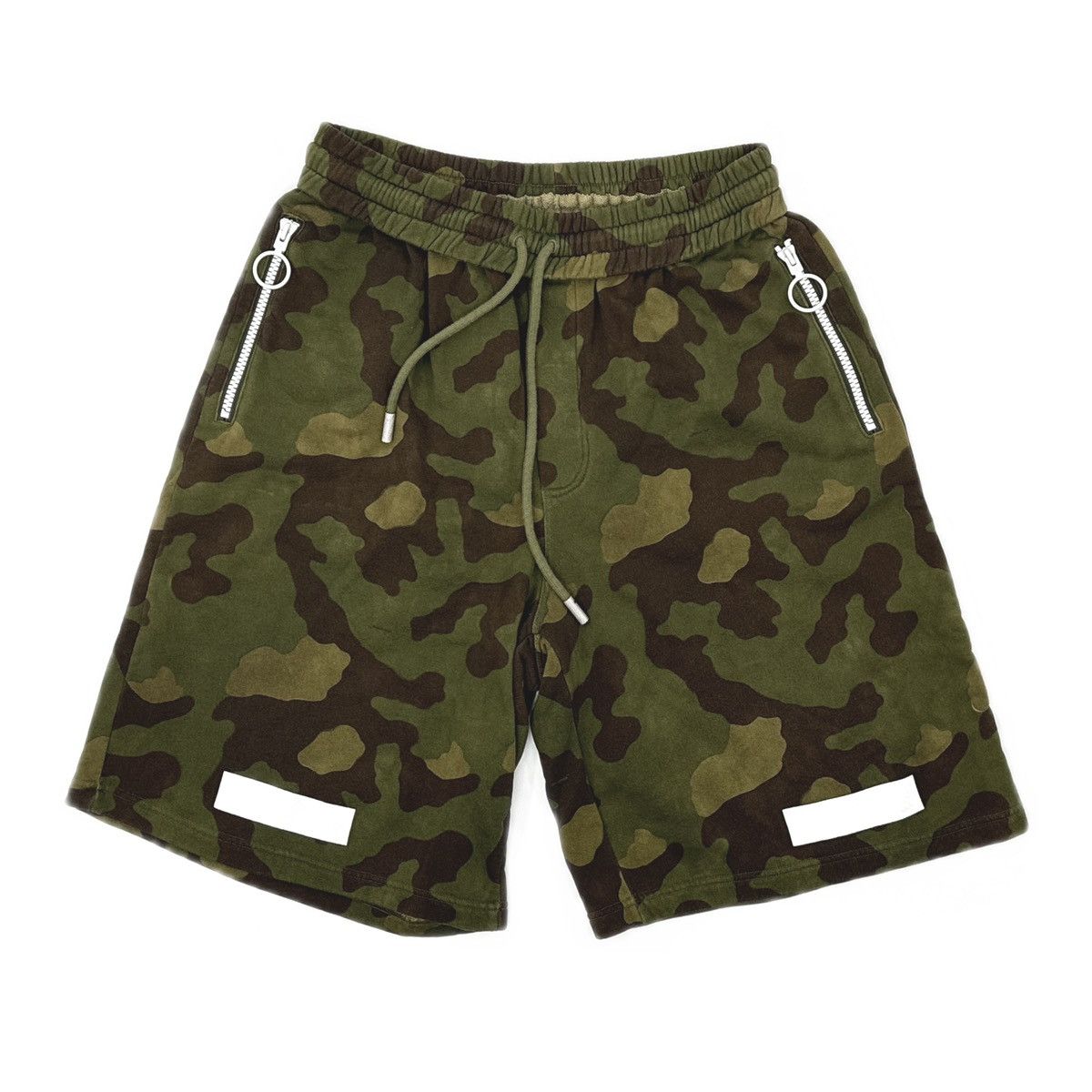 Off-White Off-White Cotton Camouflage Shorts in Military Green Size US 30 / EU 46 - 1 Thumbnail