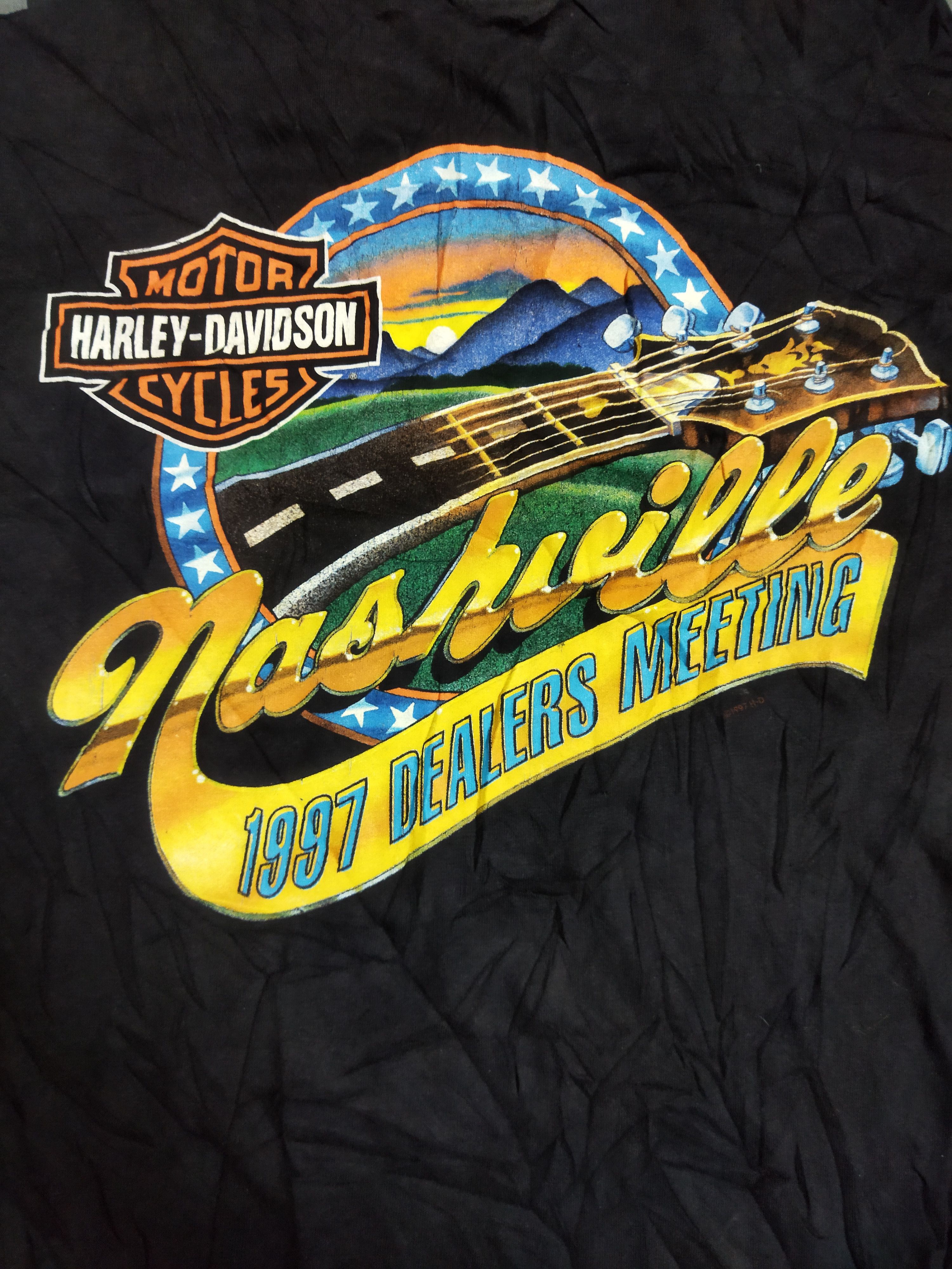 Harley Davidson × Vintage Vintage Harley Davidson Nashville 1997 Dealers Meeting Tee Size US M / EU 48-50 / 2 - 3 Thumbnail