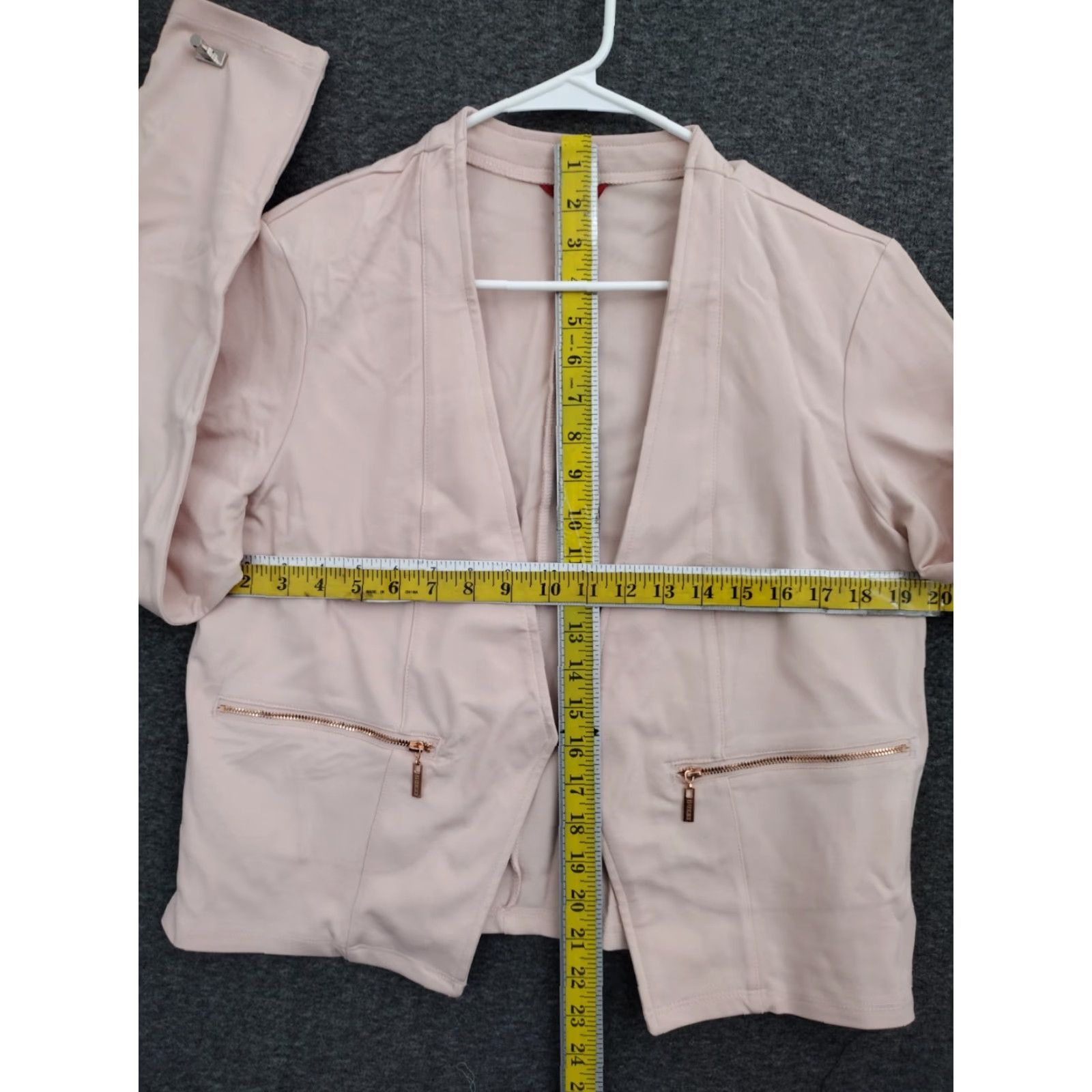 Guess Guess Blazer Women XL Light Pink Open Front Cropped Length Jacket Blazer Size XL / US 12-14 / IT 48-50 - 4 Thumbnail