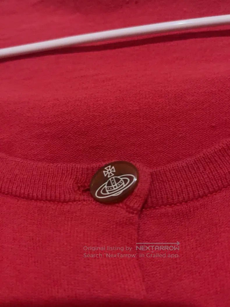 Vivienne Westwood Vivienne Westwood Red Knit Cardigan with Saturn Logo Butto Size M / US 6-8 / IT 42-44 - 5 Thumbnail