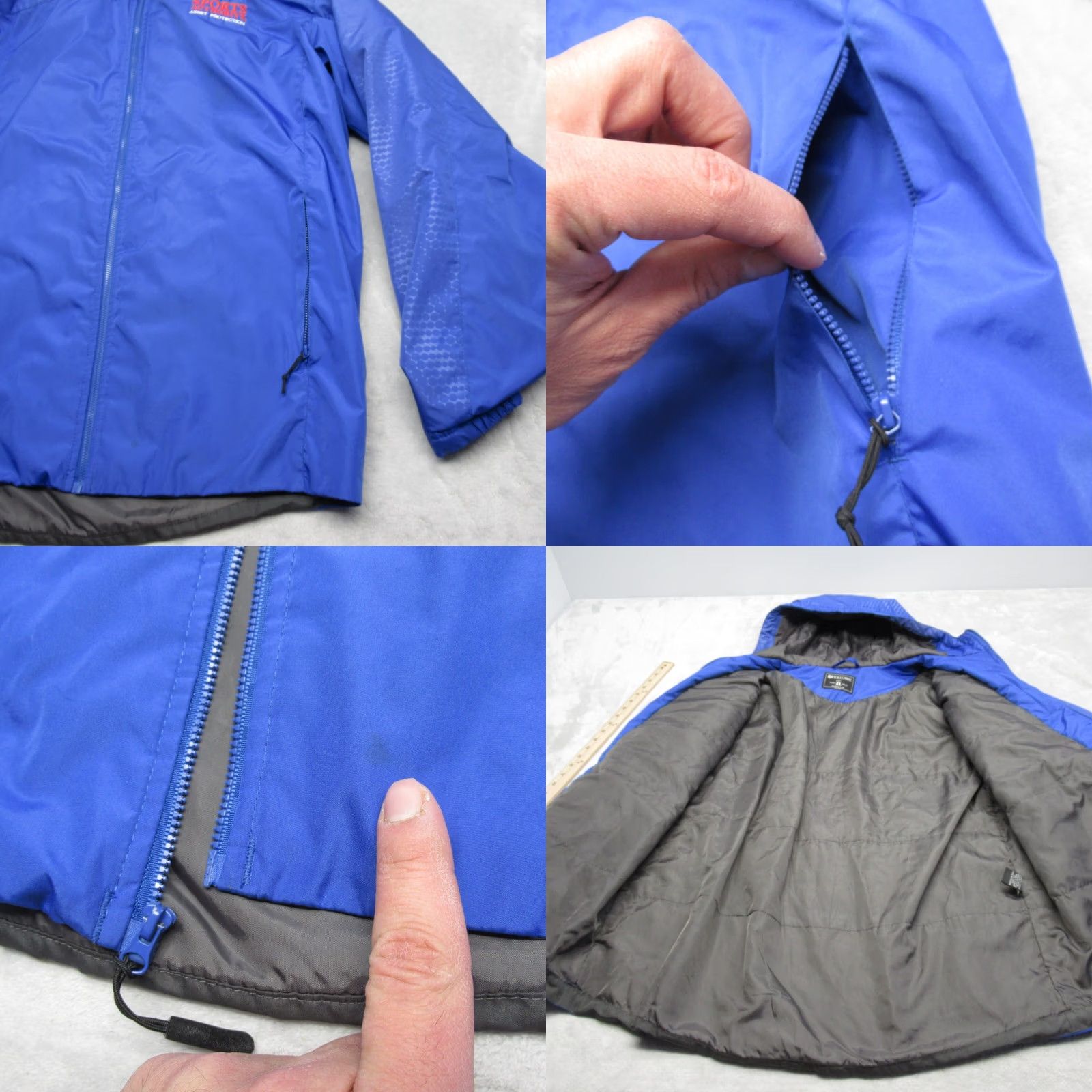 Holloway VINTAGE Holloway Jacket Mens XL Blue Full Zip Hood Windbreaker Geometric 80s 90s Outdoors Mens Size US XL / EU 56 / 4 - 8 Thumbnail