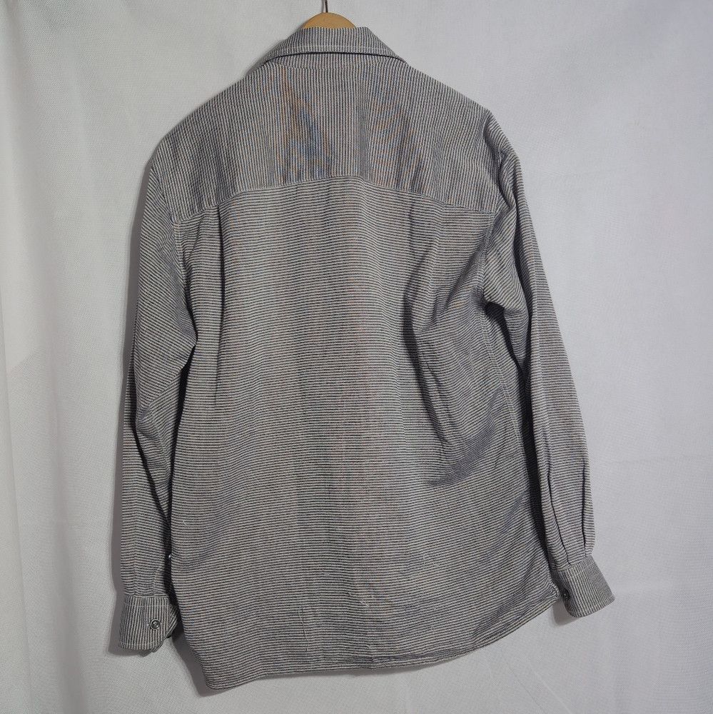 Pal Zileri Pal Zileri Striped Shirt Sz M in Gray and White Size US M / EU 48-50 / 2 - 4 Thumbnail