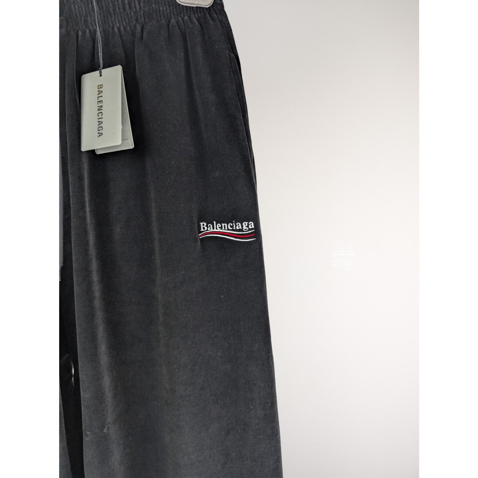 Balenciaga o1rshd1 Political Campaign Baggy Pants in Velvet Jersey Size US 30 / EU 46 - 5 Thumbnail