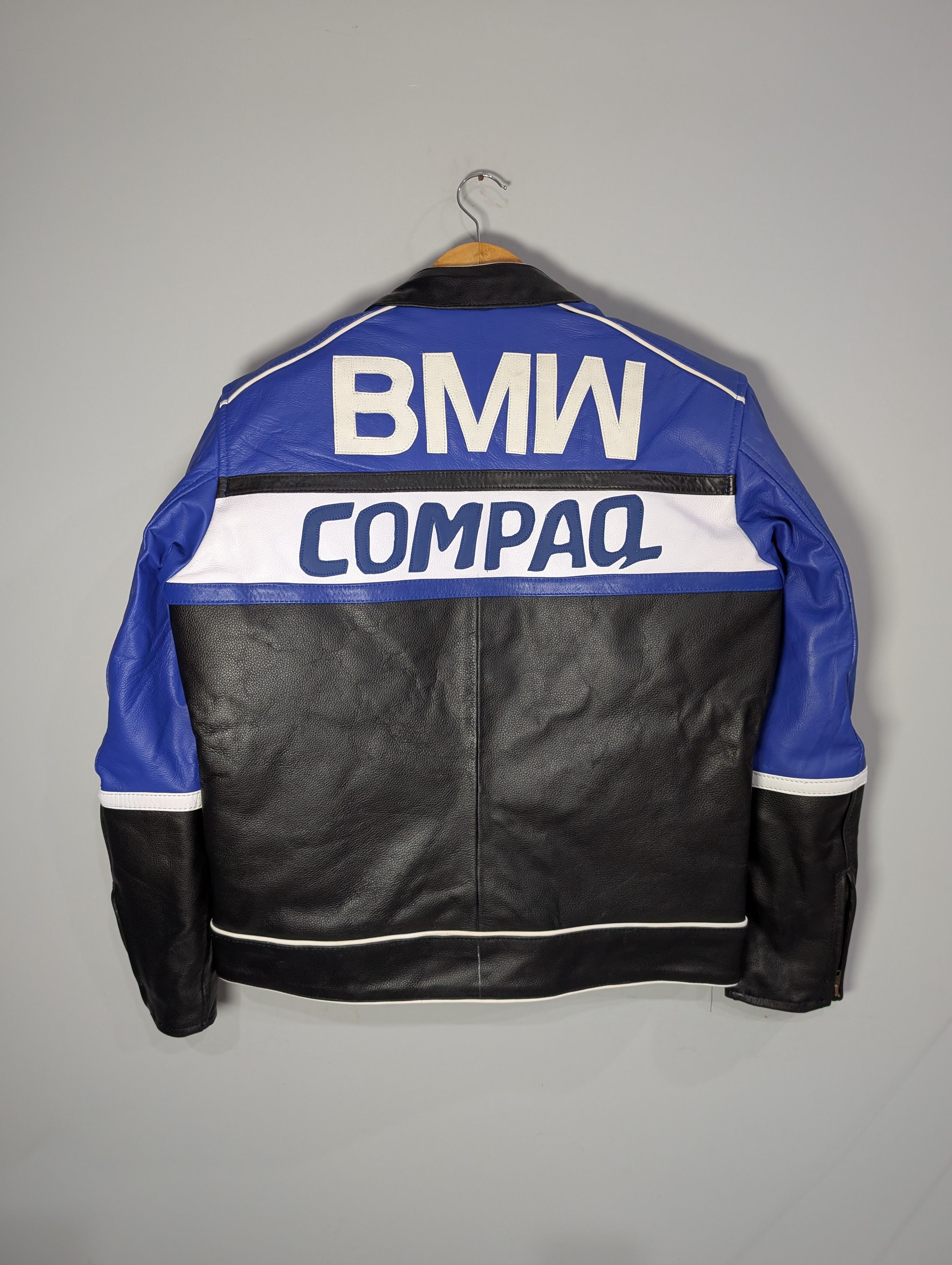 Vintage 🔥BMW🔥 Oversized Vintage 90s Leather Jacket Retro Size M / US 6-8 / IT 42-44 - 2 Thumbnail