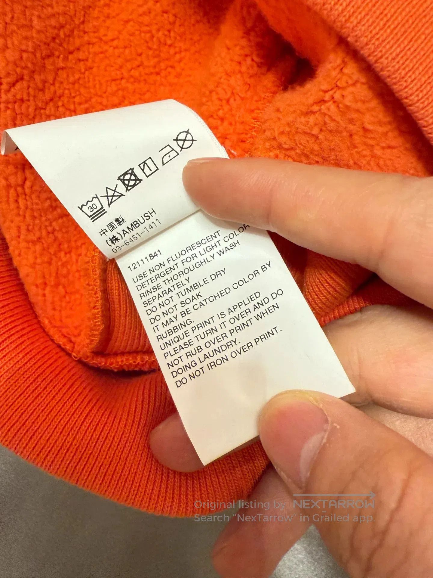 Ambush Design ambush orange sweatshirt size 3 for sale. Size US L / EU 52-54 / 3 - 7 Thumbnail