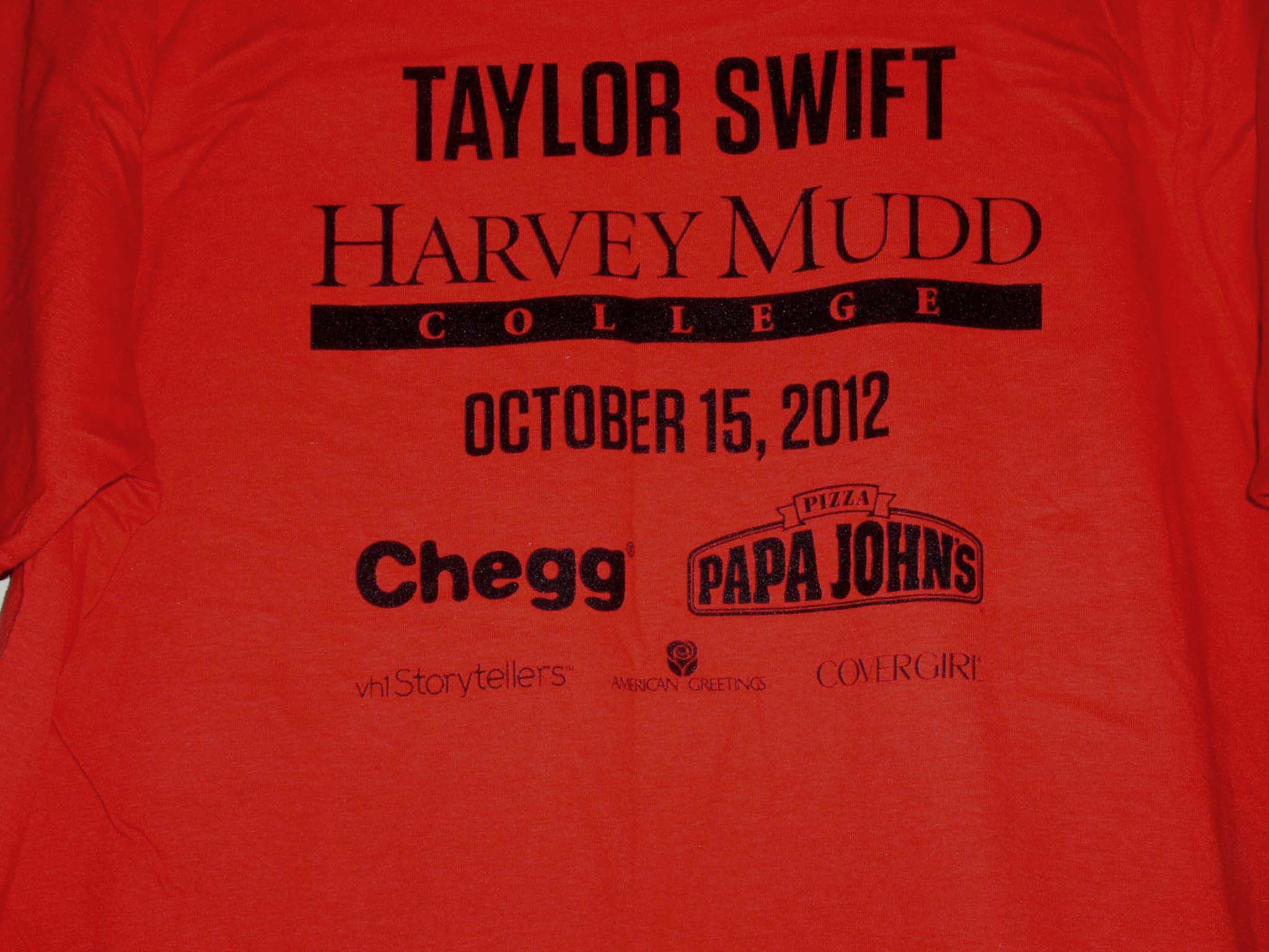 Gildan Taylor Swift Storytellers Concert Shirt 2012 Harvey Mudd Size US L / EU 52-54 / 3 - 4 Thumbnail
