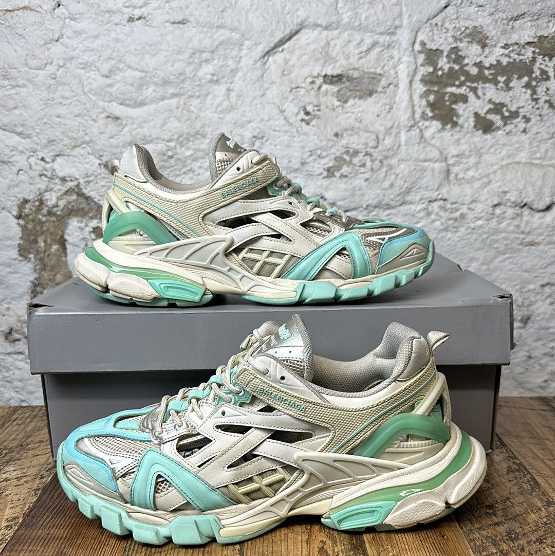 image of Balenciaga Track 2 White Teal Size 11 Shoes, Men's