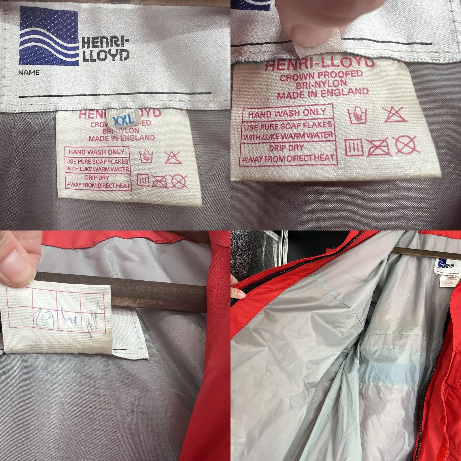 Henri Lloyd VINTAGE Henri Lloyd Sailing Nautical Jacket Full Zip 2XL Red Hooded Buckle Logo Zipper Waterproof Reflective Pockets Men Jacket Size US XXL / EU 58 / 5 - 8 Thumbnail