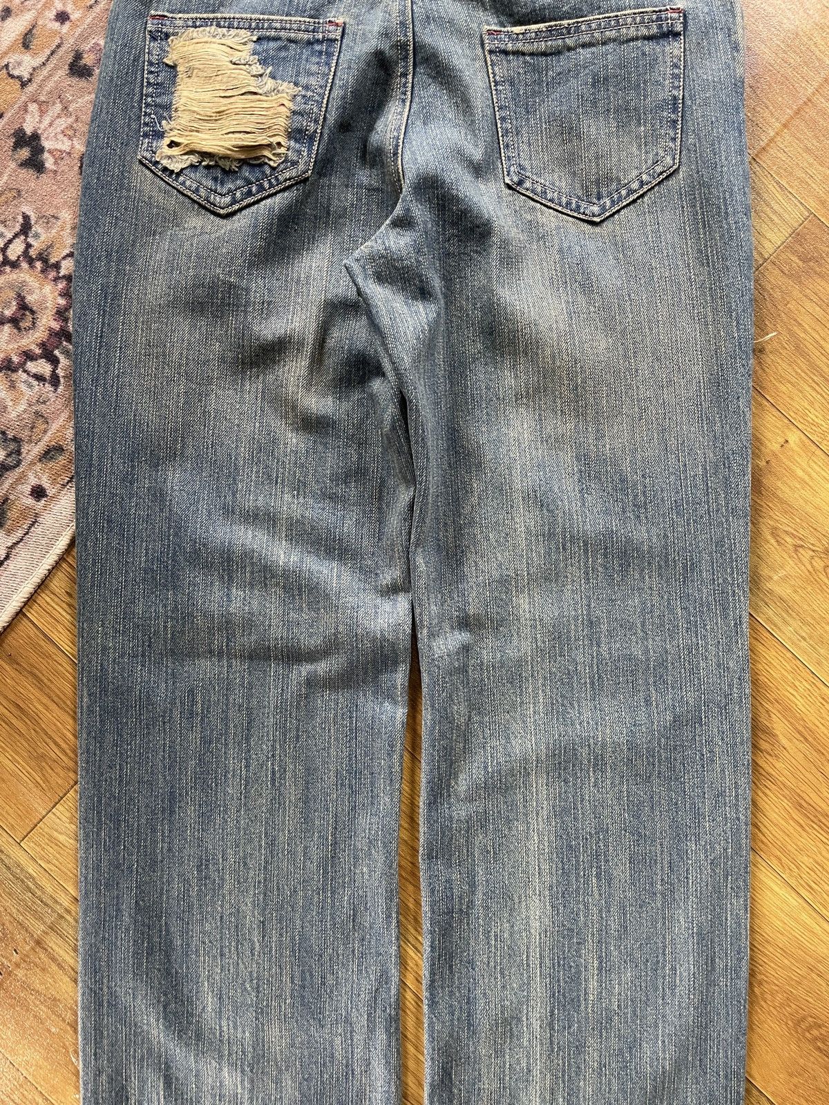 Japanese Brand Straight Relaxed Distressed Denim Size US 31 - 8 Thumbnail