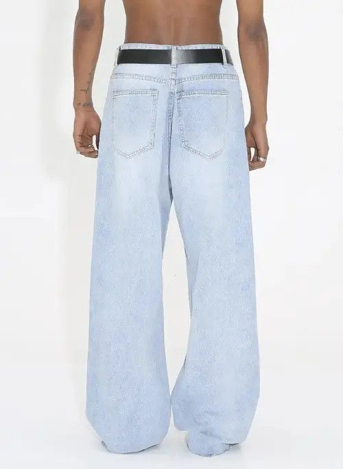 Jean Fujita x Jyoge Washed distressed loose baggy jeans y2k Size US 32 / EU 48 - 5 Thumbnail