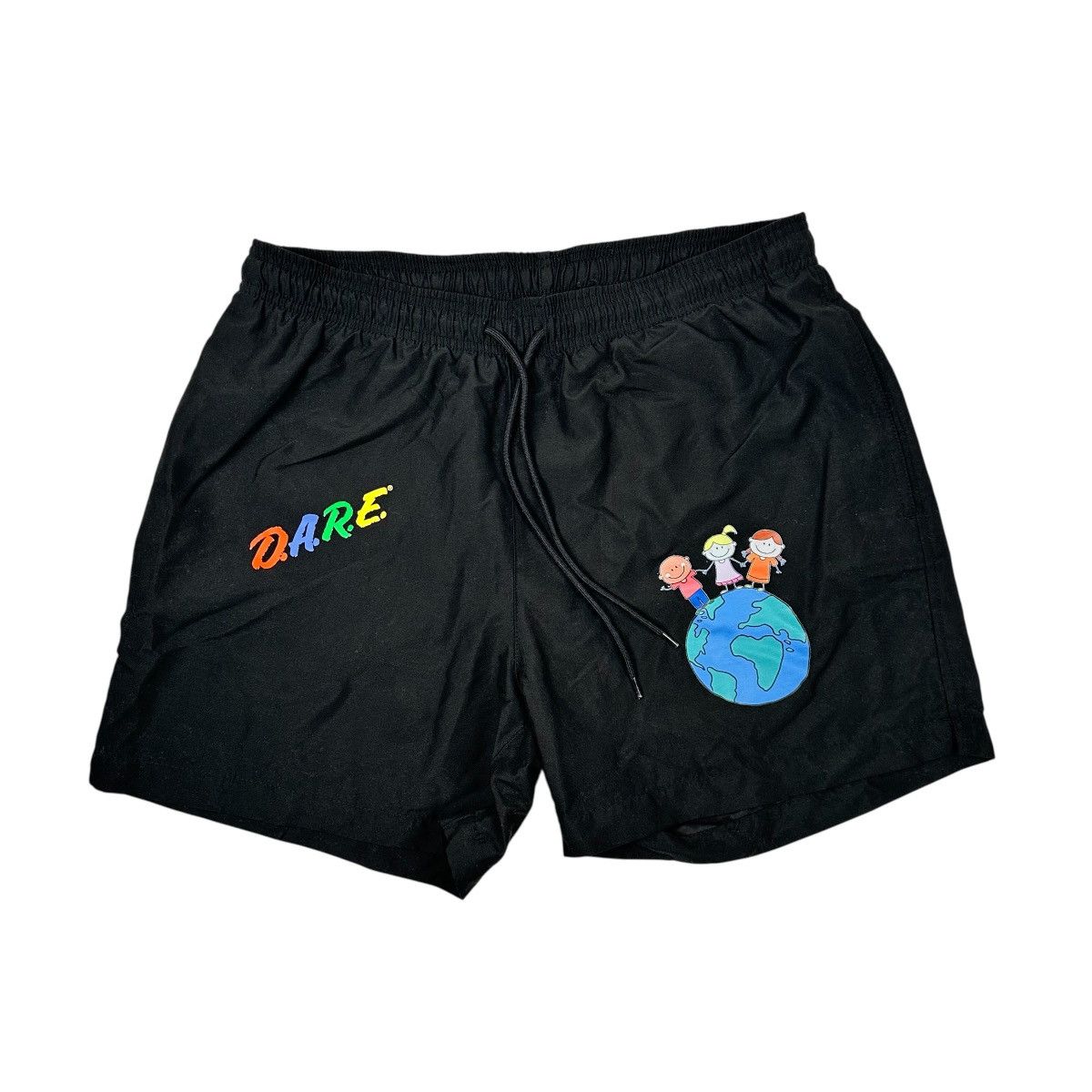 D.A.R.E D.A.R.E Shorts Black Drawstring Keeping Kids Off Drugs DARE Size US 31 - 1 Thumbnail