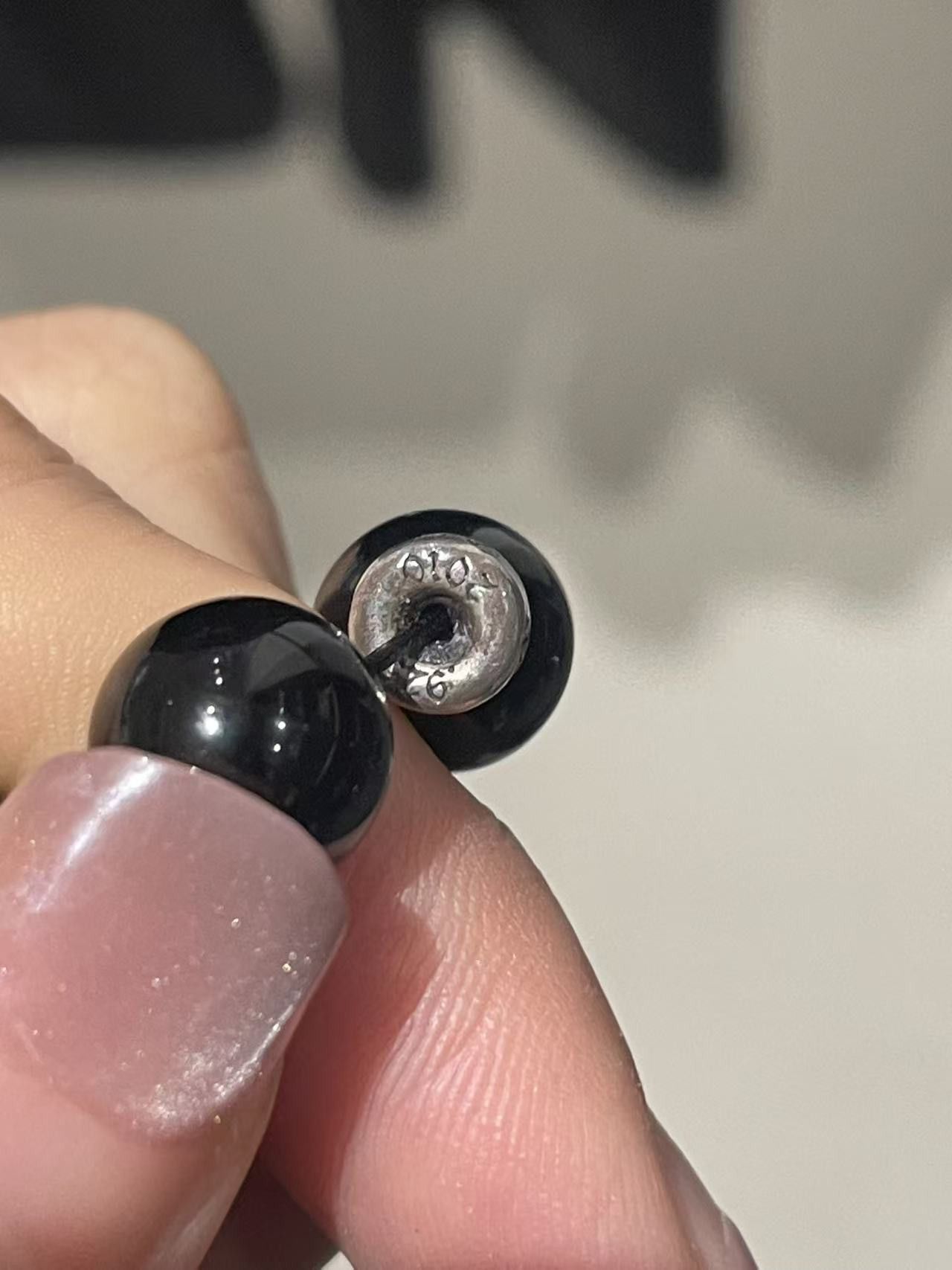 Chrome Hearts Chrome Hearts 10mm Black Obsidian 4 Silver Beaded Bracelet Size ONE SIZE - 9 Thumbnail