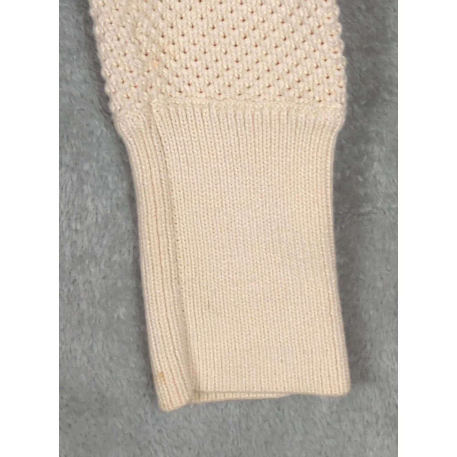 Gap VINTAGE Gap Women’s Cardigan Sweater Cream Chunky Knit Button Cotton S Cottagecore Size S / US 4 / IT 40 - 6 Thumbnail