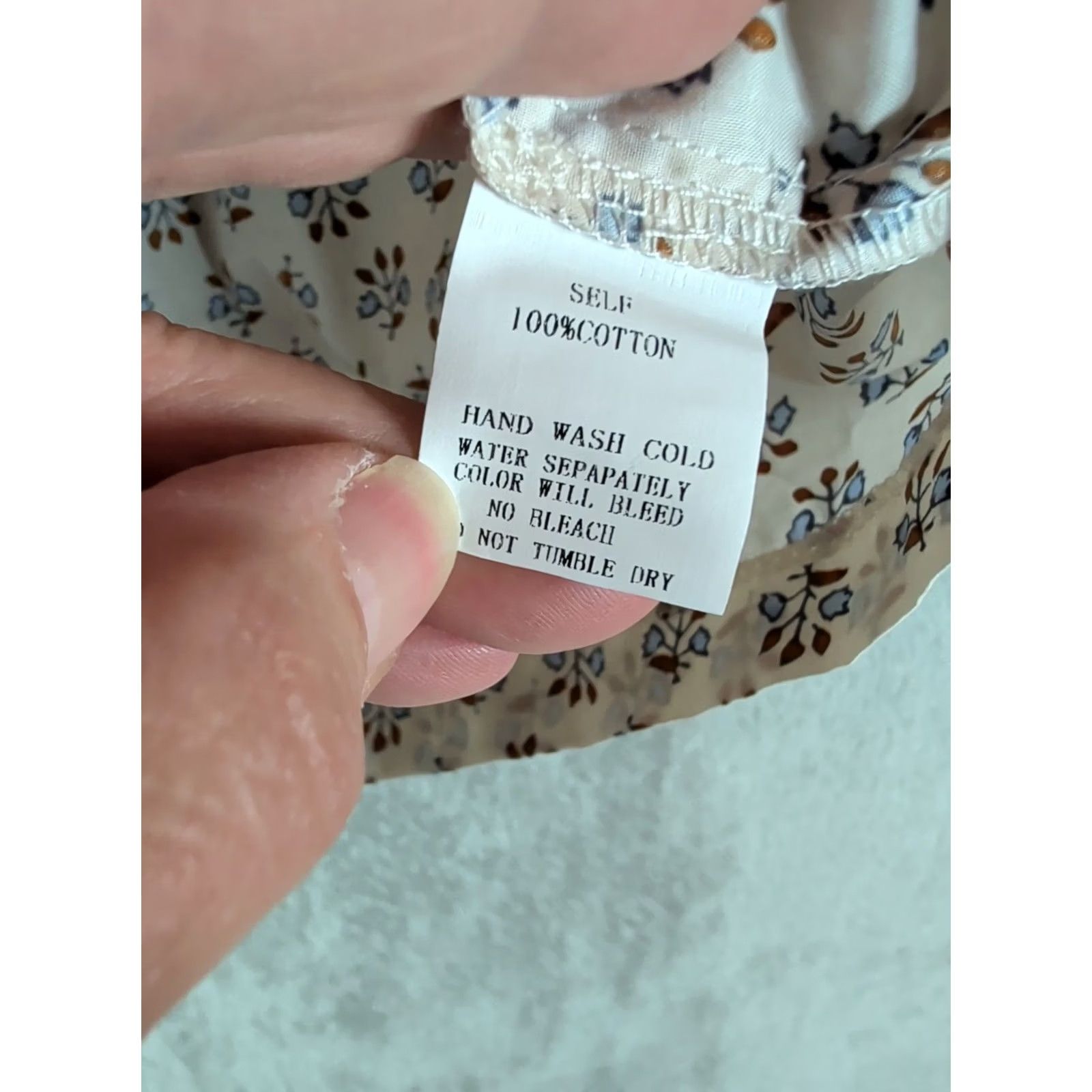 Vintage PINCH Floral Puff Sleeve Blouse Ruffle Neck Button Front Top M Cottagecore Women Size M / US 6-8 / IT 42-44 - 6 Thumbnail