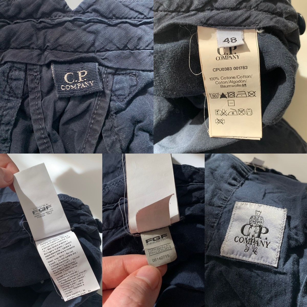 Vintage Vintage C.P. Company Classic Navy Trousers Cotton Pants Size US 31 - 10 Thumbnail