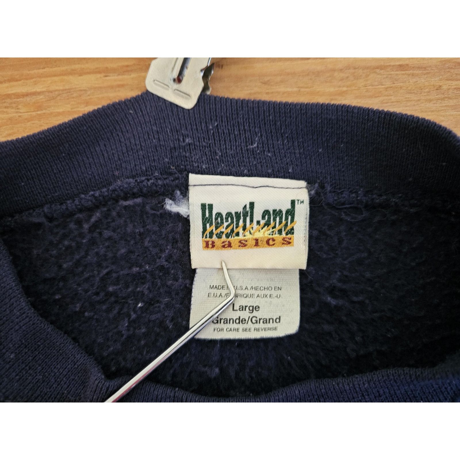 Other Heartland Basics Plain Blank Navy Blue Sweatshirt Sz L 90s Size US L / EU 52-54 / 3 - 3 Thumbnail