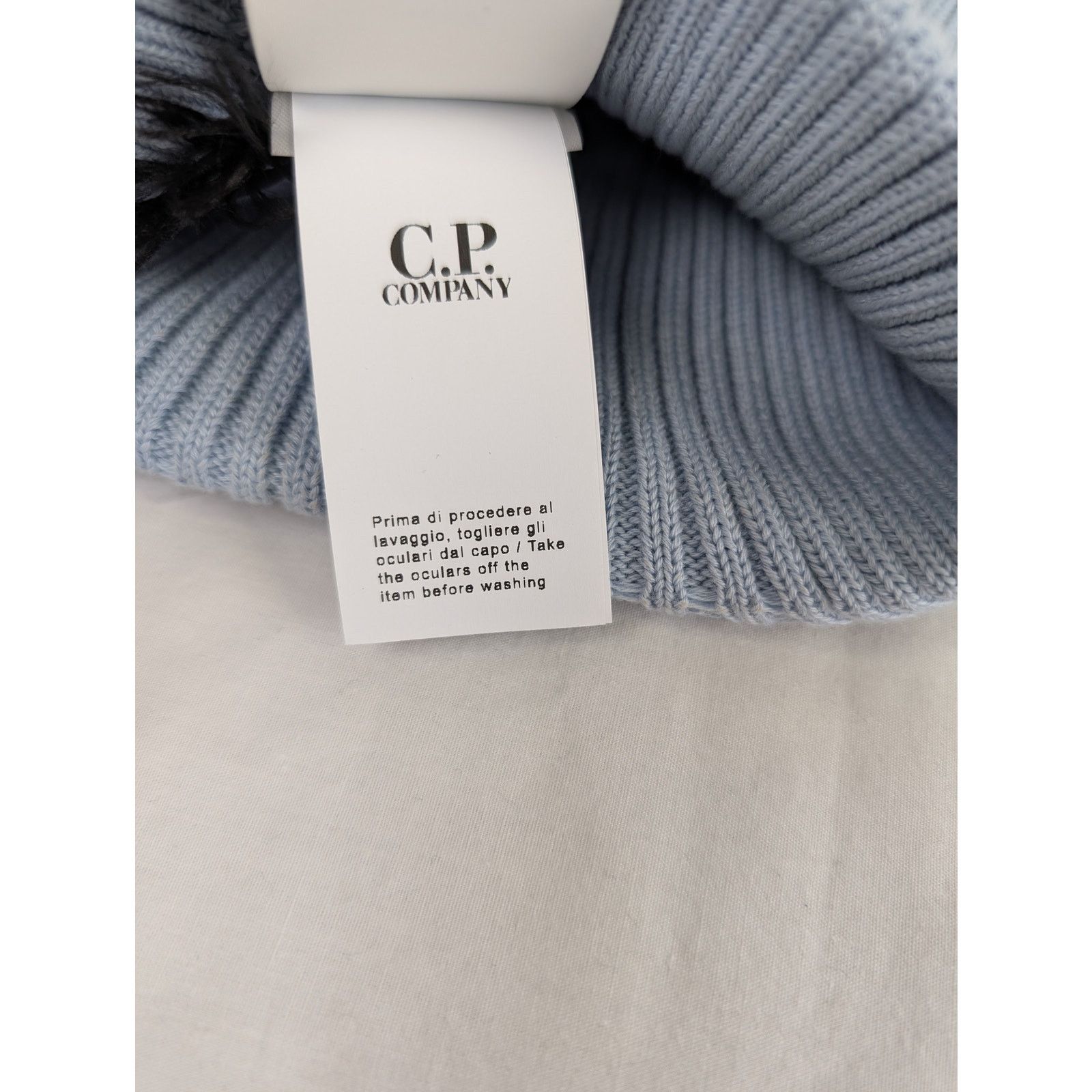 C.P. Company o1rshd1 Q:2 / Size: OS / Goggles Beanie Cap / Hat Light Blue Size ONE SIZE - 14 Thumbnail