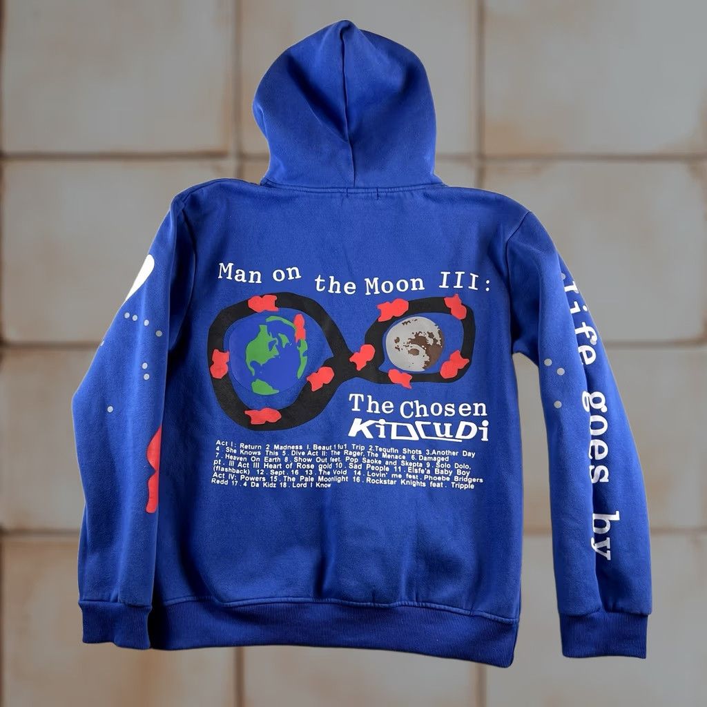 Vintage Cpfm Kid Cudi MOTM III Man On The Moon 3 Hoodie Mens L Blue Urban Hip Hop Pullover Size US L / EU 52-54 / 3 - 1 Thumbnail