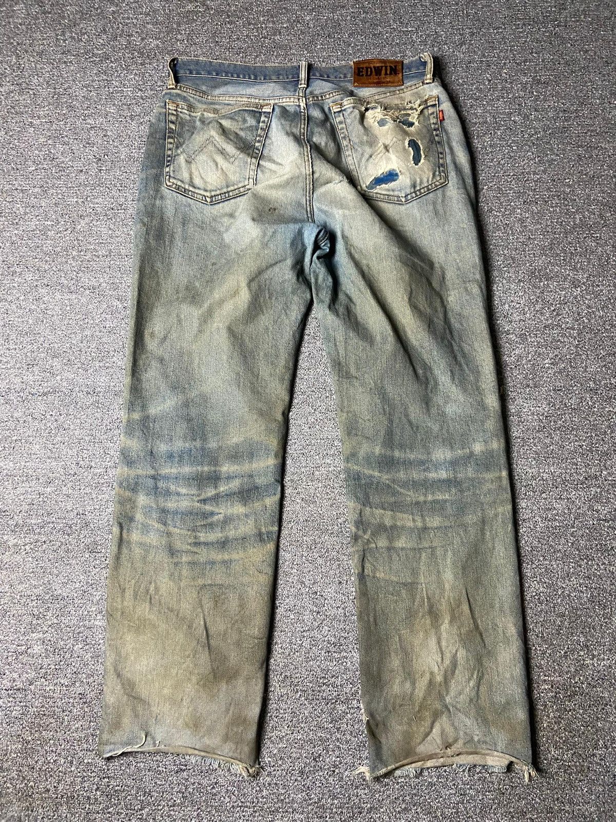 Edwin Edwin 602 US Classic Distressed Jeans (163) Size US 34 / EU 50 - 2 Thumbnail