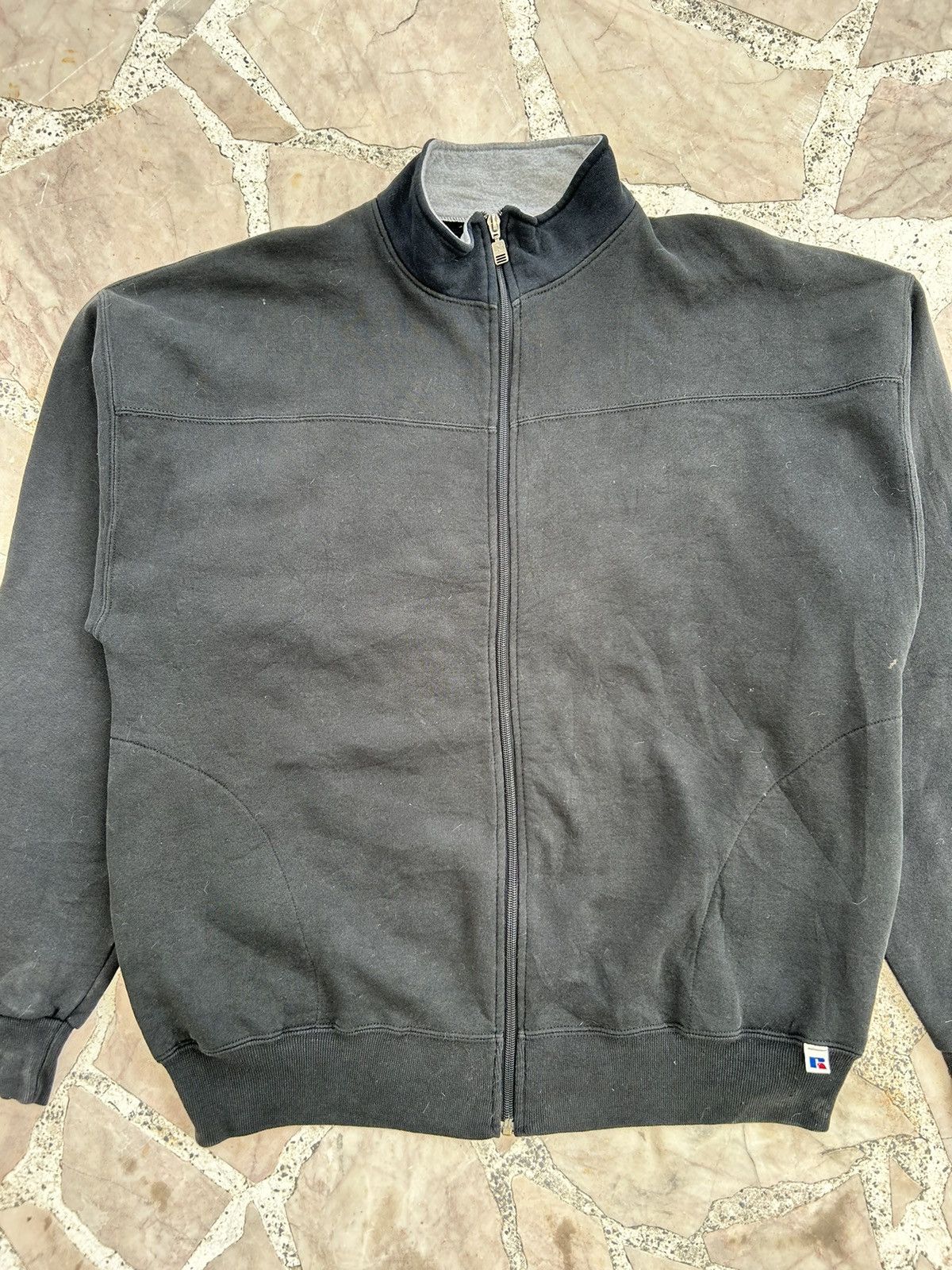 Russell Athletic Y2k Russell vintage black plain jacket Size US L / EU 52-54 / 3 - 3 Thumbnail