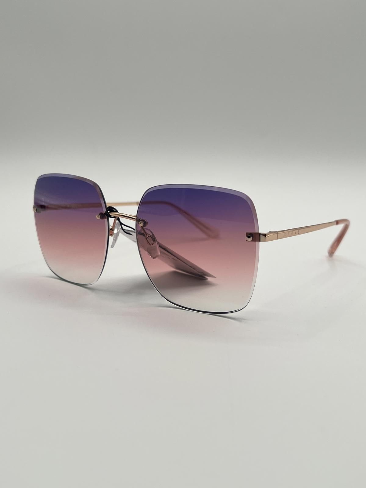 Carrera Carve Eyewear Diva Sunglasses Rose Gold / Purple Gradient Size ONE SIZE - 2 Thumbnail