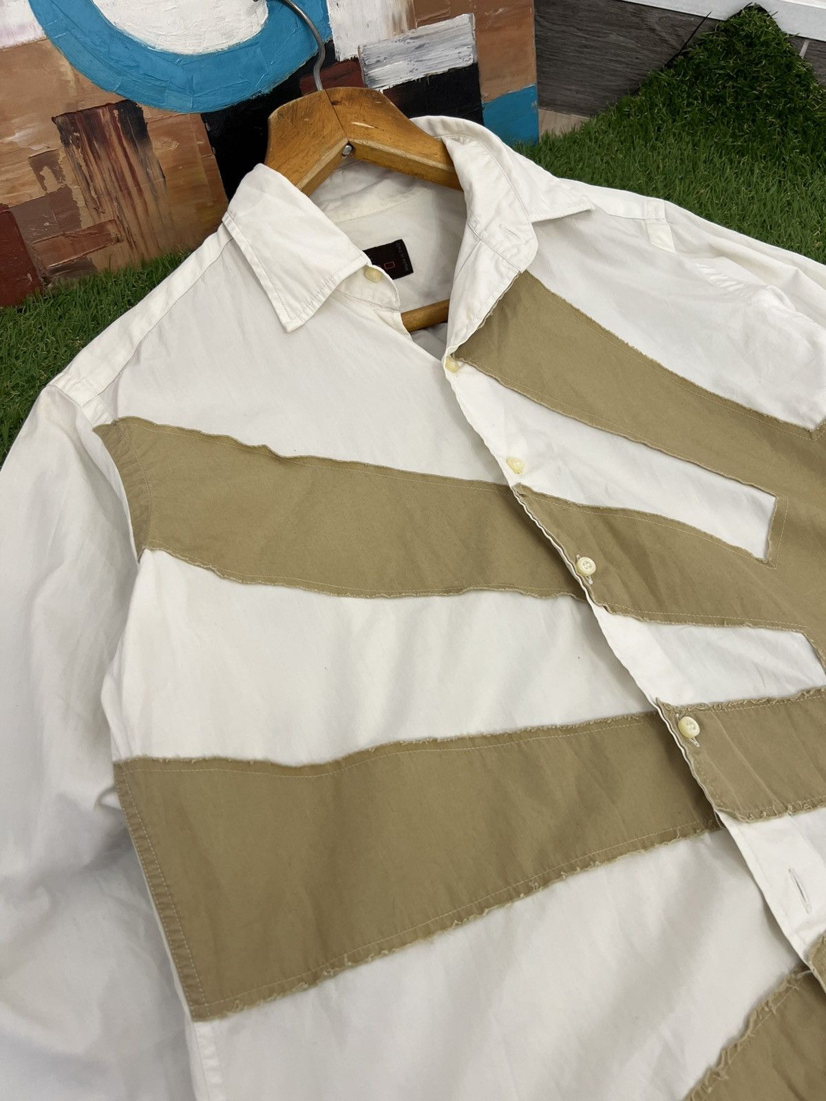 Etro × Vintage Vintage Etro Embroidered Japan Sun Button Up Shirt White Y2K Size US S / EU 44-46 / 1 - 7 Thumbnail