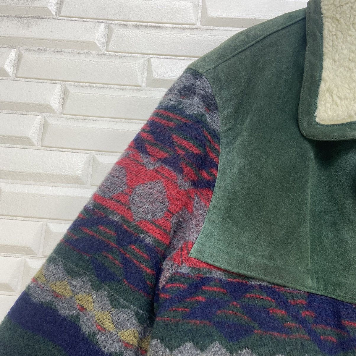 Vintage Tabacci Sportswear Native Wool + Dolphin Leather Heavy Coat Size US M / EU 48-50 / 2 - 9 Thumbnail