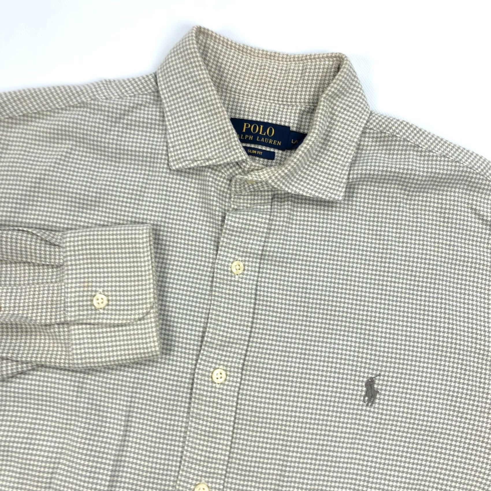 Ralph Lauren Ralph Lauren Shirt Mens Large Slim Fit Houndstooth Long Sleeve Button Size US L / EU 52-54 / 3 - 2 Thumbnail