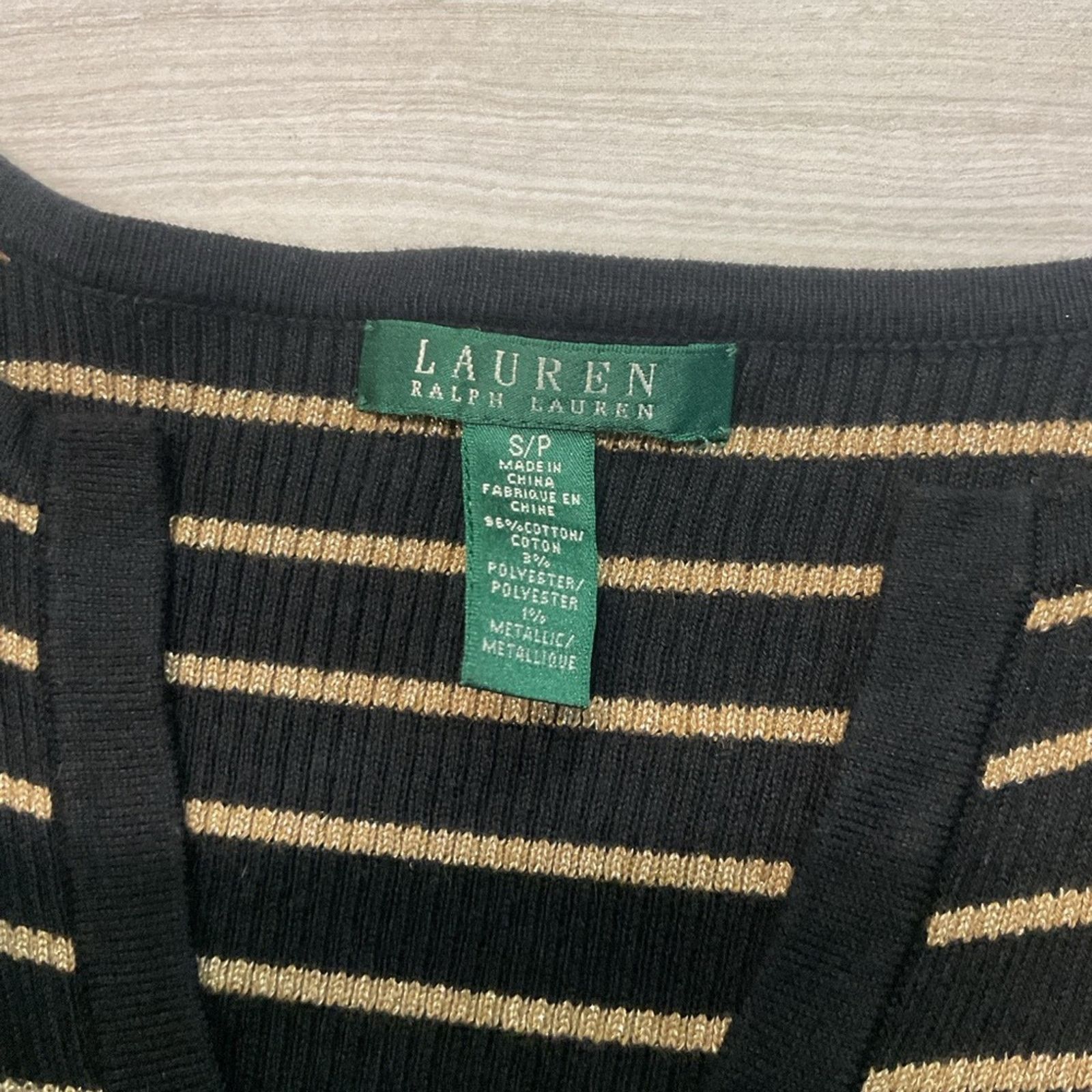 Ralph Lauren Ralph Lauren Women’s Gold & Black Sweater Size S / US 4 / IT 40 - 3 Thumbnail