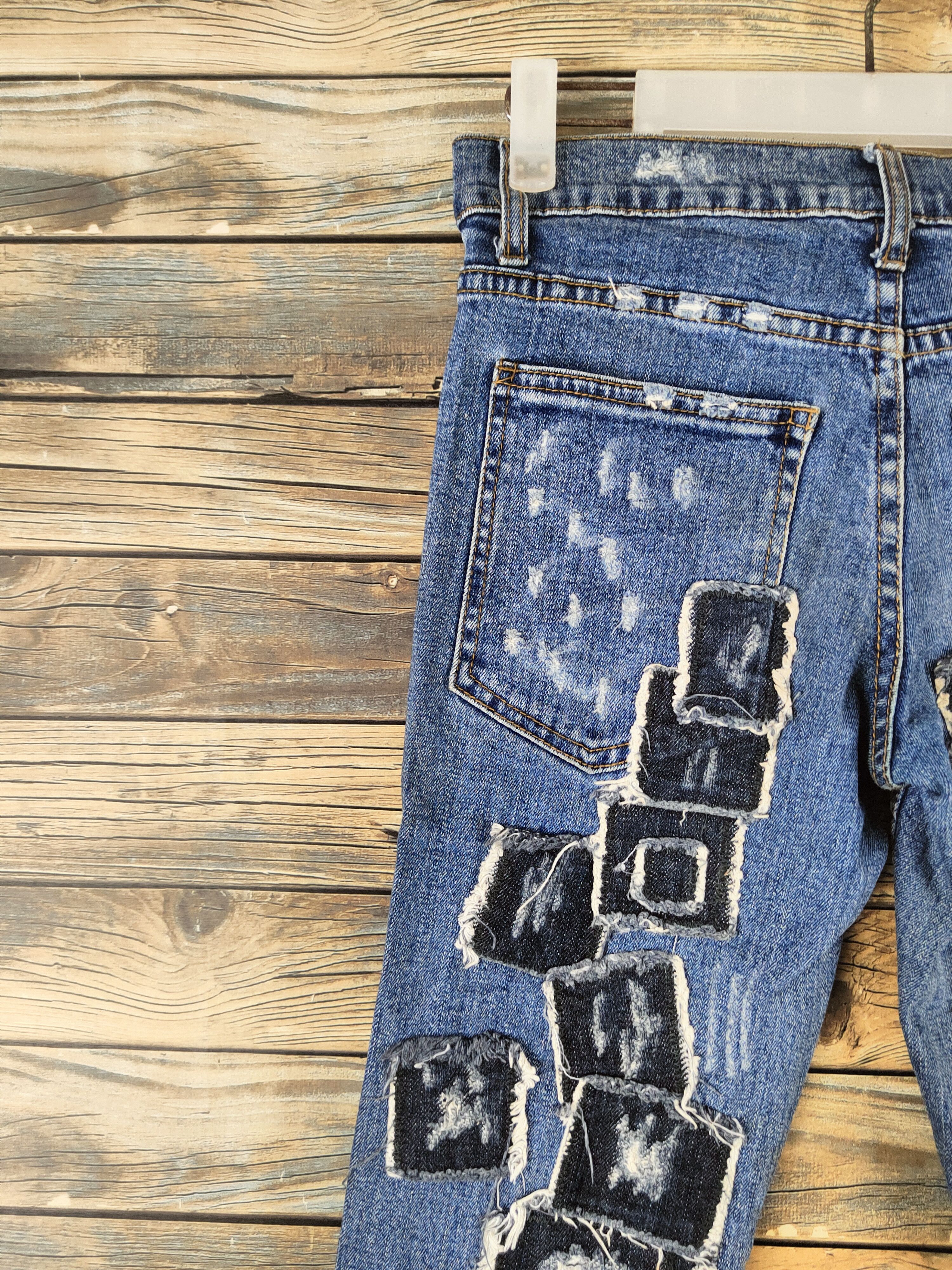Cheap Monday DL Cheap Monday Blue Distressed Ripped Jeans #46-780 Size US 26 / EU 42 - 9 Thumbnail