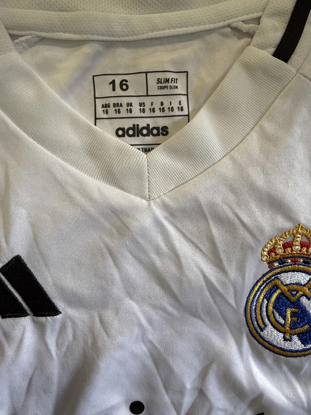 Adidas Real Madrid Kids Soccer Jersey Size 16 Slim Fit Size US XXS / EU 40 - 2 Thumbnail