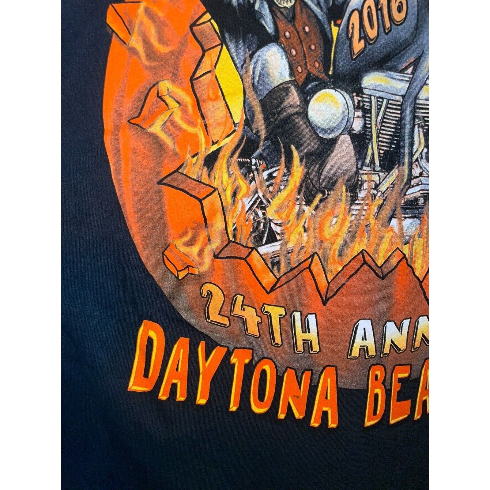 Gildan Daytona Biker Shirt Biketoberfest Graphic L Black Tee Size US L / EU 52-54 / 3 - 10 Thumbnail