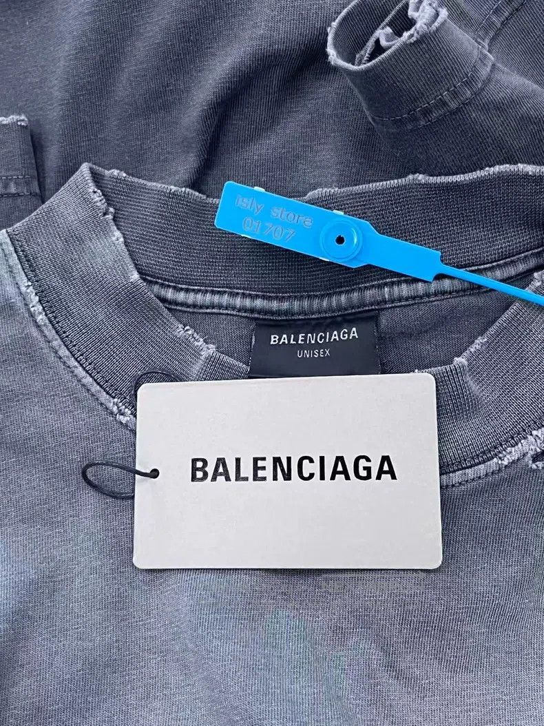 Balenciaga Balenciaga Tape letterLogo print plain knit round-neck loo Size US S / EU 44-46 / 1 - 4 Thumbnail