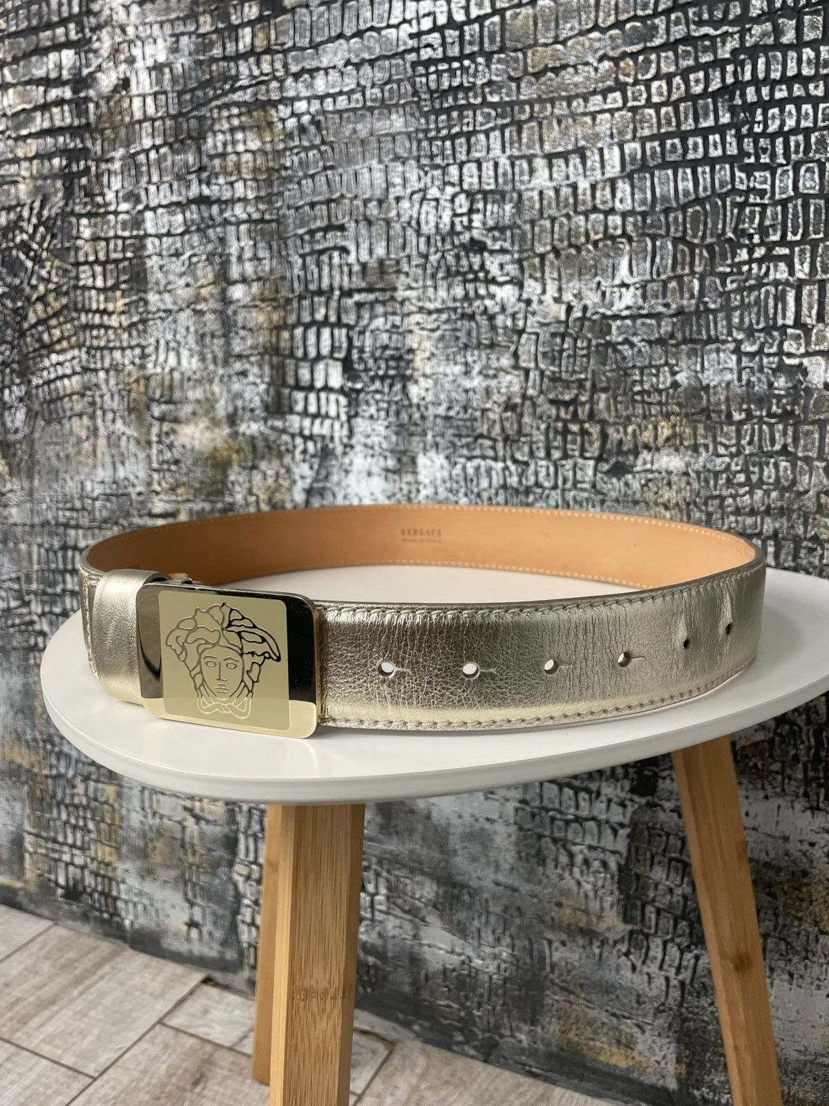Versace Versace Medusa Buckle Leather Belt Size ONE SIZE - 4 Thumbnail